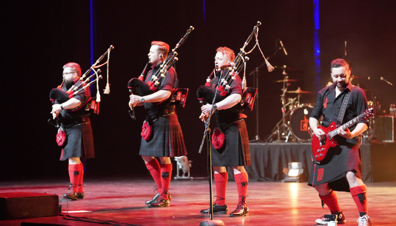 Image of the Red Hot Chili Pipers Performing